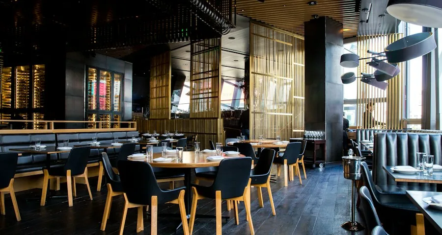 Restaurant interior representing a review generation engagement