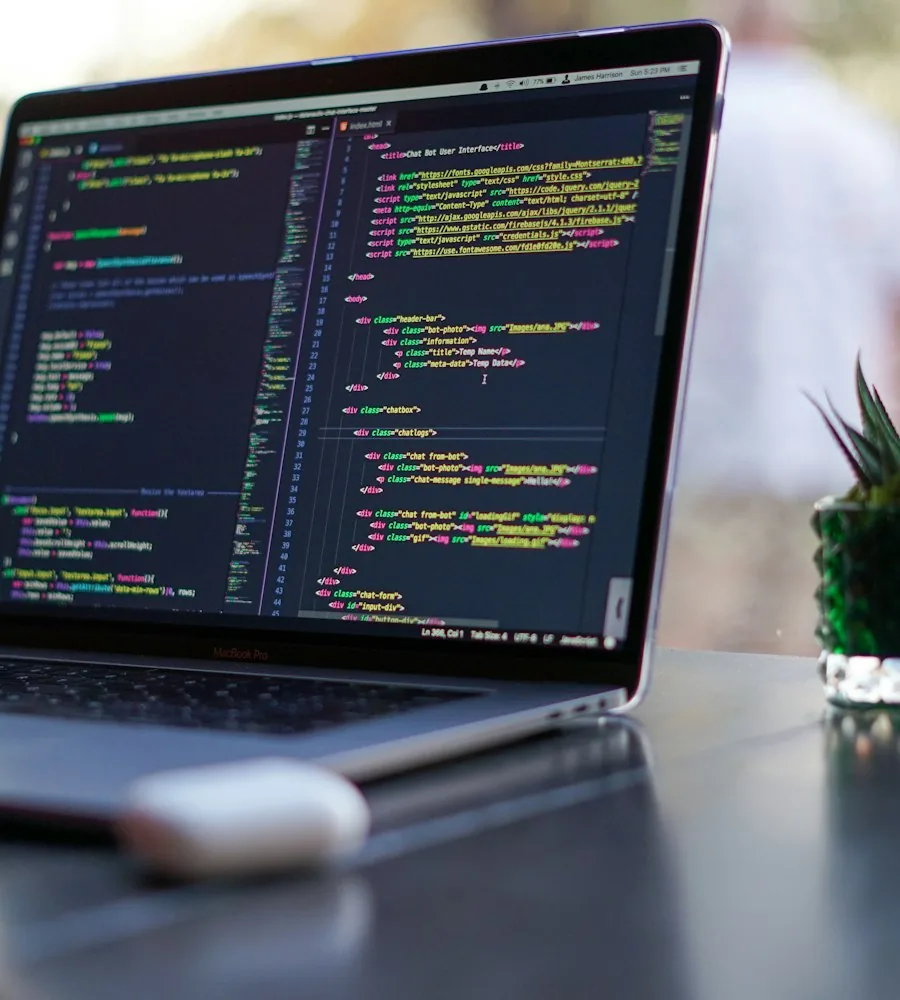 Developer writing custom WordPress plugin code on a laptop screen